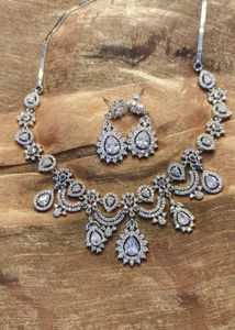 Sparkling CZ Necklace &amp; Earring Set