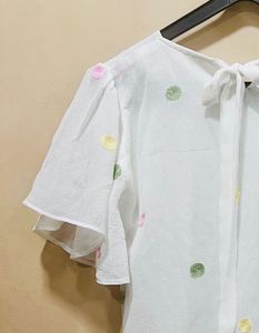 Sheer Polka Dot Blouse