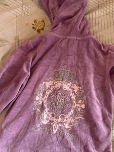 y2k Velour Zip-Up Hoodie