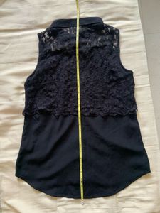 ONLY Women Black Lace Shirt