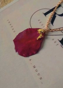 Resin Rose Petal Pendent