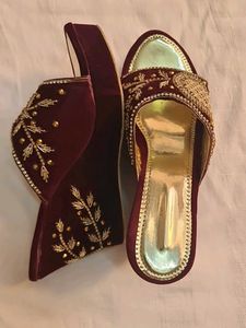 Ethnic Maroon Heels