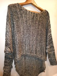 Sparkly Knit Hi-Lo Sweater Size S/M/L
