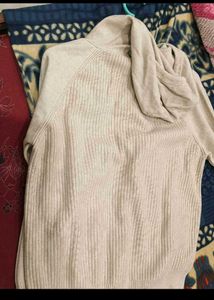 Beige Quarter Zip Pullover