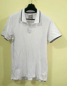 Roadster White Casual Polo T Shirt