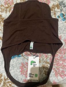 Brown Halter Corset Top