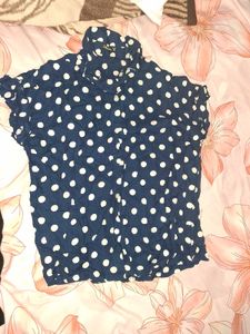 COMBO Ribbed Crop Top, Floral Blouse, Polkadot....