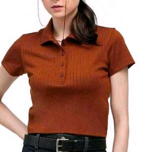 Cute Brown Crop Top