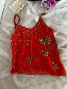 y2k butterfly sequin Vintage top