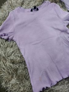 Lavender Ruched Crop Top