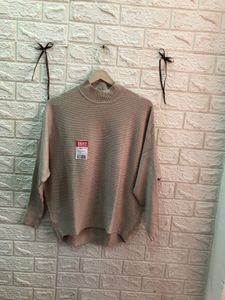 Cozy Knit Pullover Sweater Sarg type bloon top