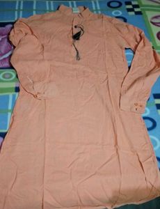 Peach Kurta with Tassel Detail