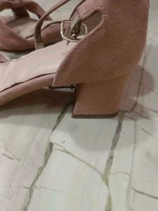 Pink Heels with Bow Detail