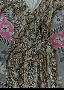 Snakeskin Print Mini Dress