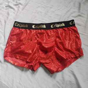 Celpink Shiny Red Trunks