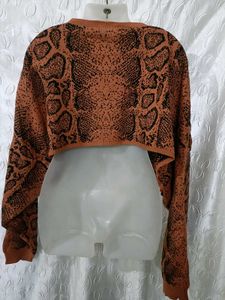 Stylish Animal Print Bolero 🧡