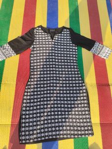 Black &amp; White Kurta Set
