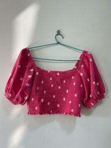 ONLY Polka Dot pink Top
