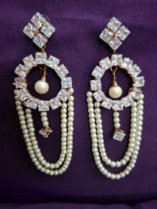 Traditional Pearl Hanging Earrings
