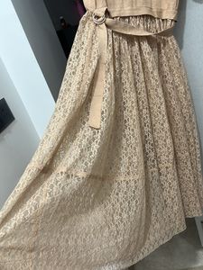 Beautiful Neted Korean Flare Dress