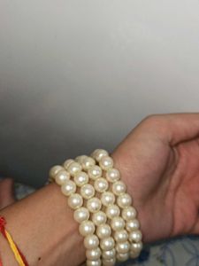 Vintage Pearl &amp; Rhinestone Bracelet