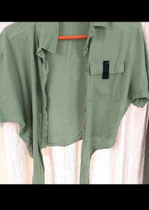 Green Button-Down Shirt