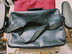 Black Leather Laptop Bag