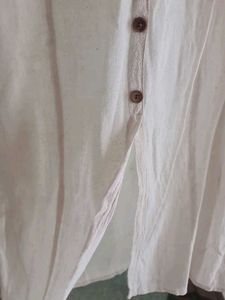 Elegant White Cotton Kurta wirh pant