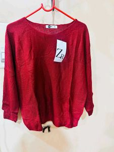 maroon Knit Top - ZR Brand