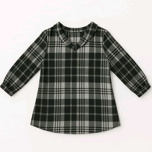 Girls Plaid Dress , An Elegant top