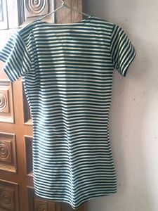 Girls Black &amp; White Striped Top