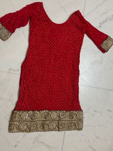 Red Embroidered Suit