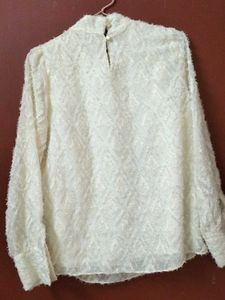 Elegant Textured High-Neck Top. Doesn&#39;t Fit Me Now