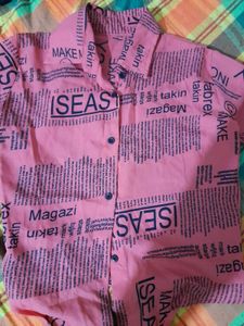 Trendy Women Pink Printed Shirt✔️