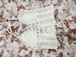 White Crochet Bralette