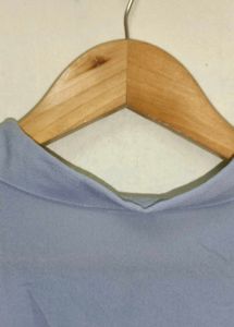 Trendy New Light Blue Embroidered Blouse