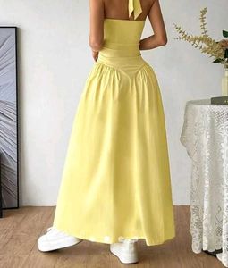 Yellow Halter Maxi Dress