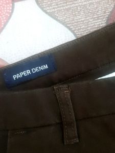 Narrow Fit 32 Size Brown Pant For Mens