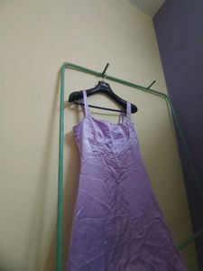 Lilac Satin Dress