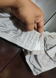 Grey Polka Dots Bra For 46 DD Bust