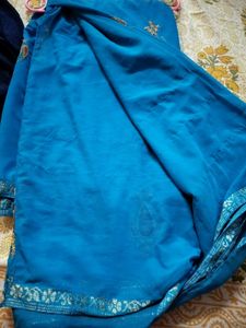 Firozi Blue Saree