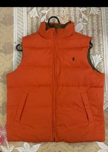 Dual Olive &amp; Tangerine Puffer Vest