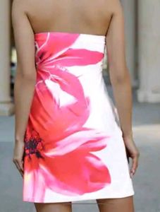 Floral Strapless Mini Dress