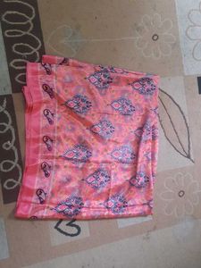 Pink Paisley Saree