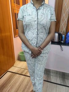 Pure Cotton Night Suit For Women Nd Girl