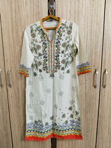 BIBA Floral Printed Cotton Kurta 🧡🧡