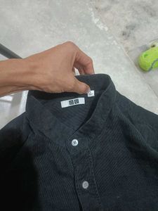 Men's Black Button-Down Shirt