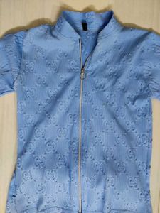 Sky Blue Embroidered Co-ord Set-Comfy Casual Wear