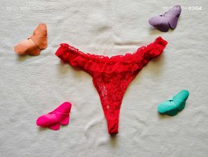 Red Lace Thong
