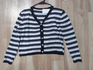 Striped Knit Cardigan